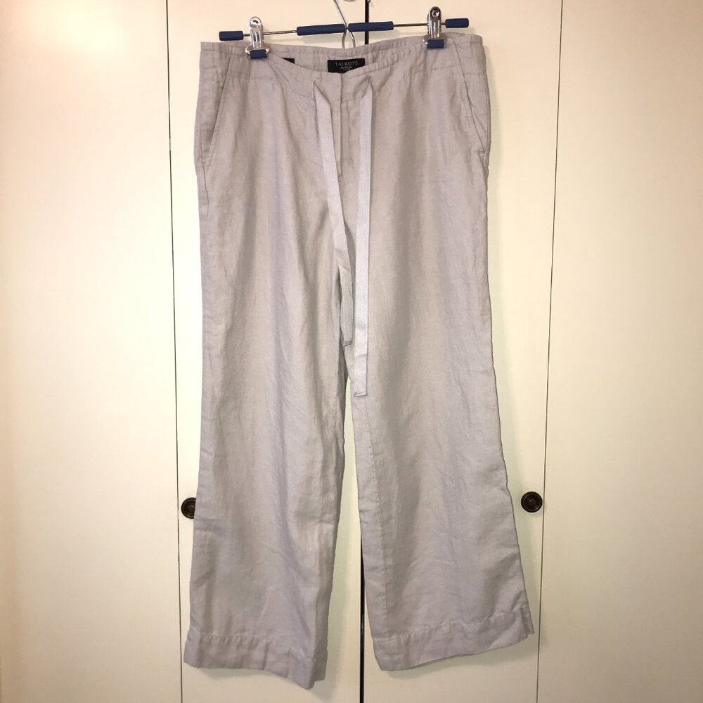 Talbots Petites Linen Wide Leg Pants